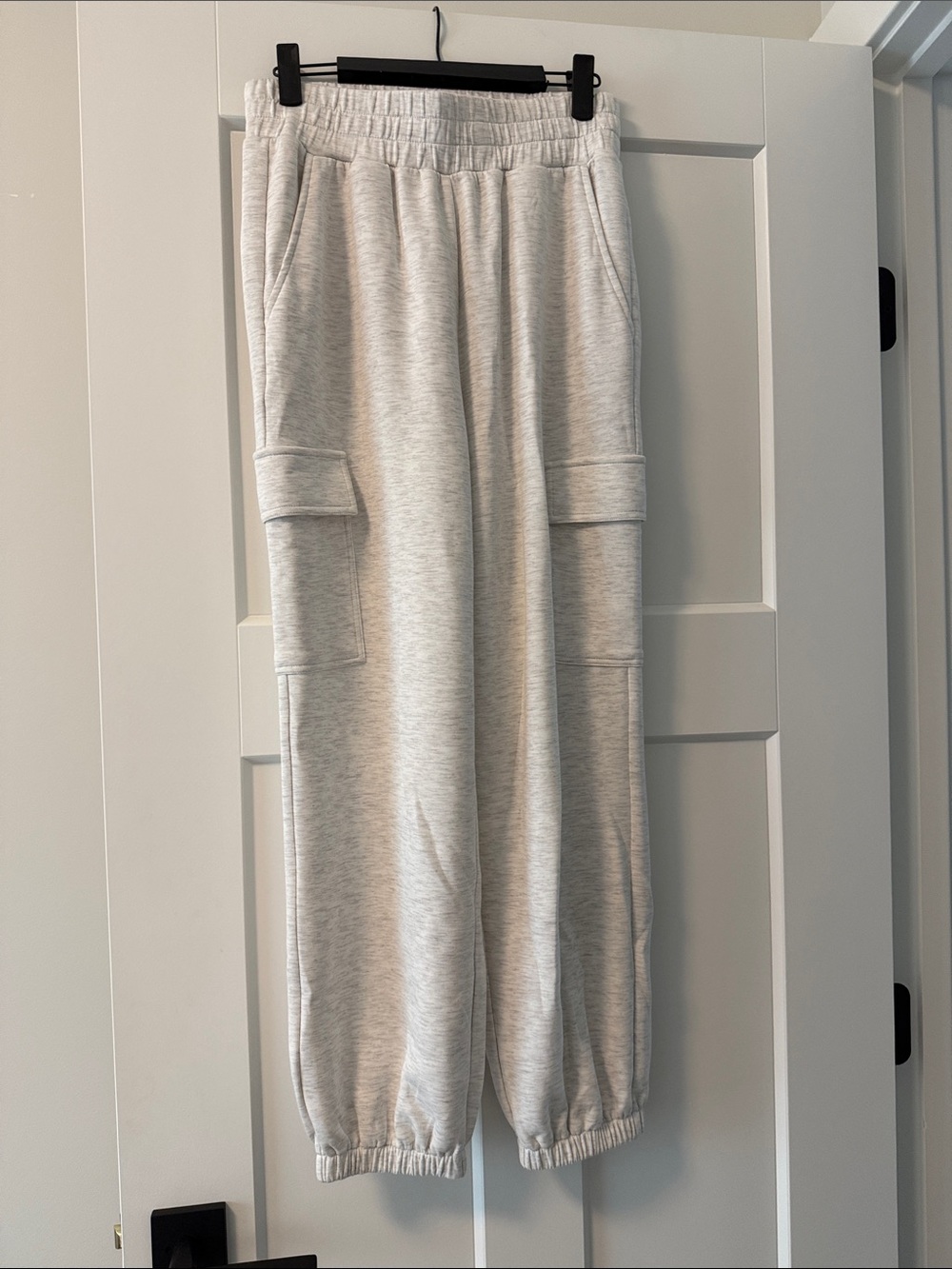 Women’s Varley Cozy Cargo 25 Inch Jogger Pants XS Ivory Marl